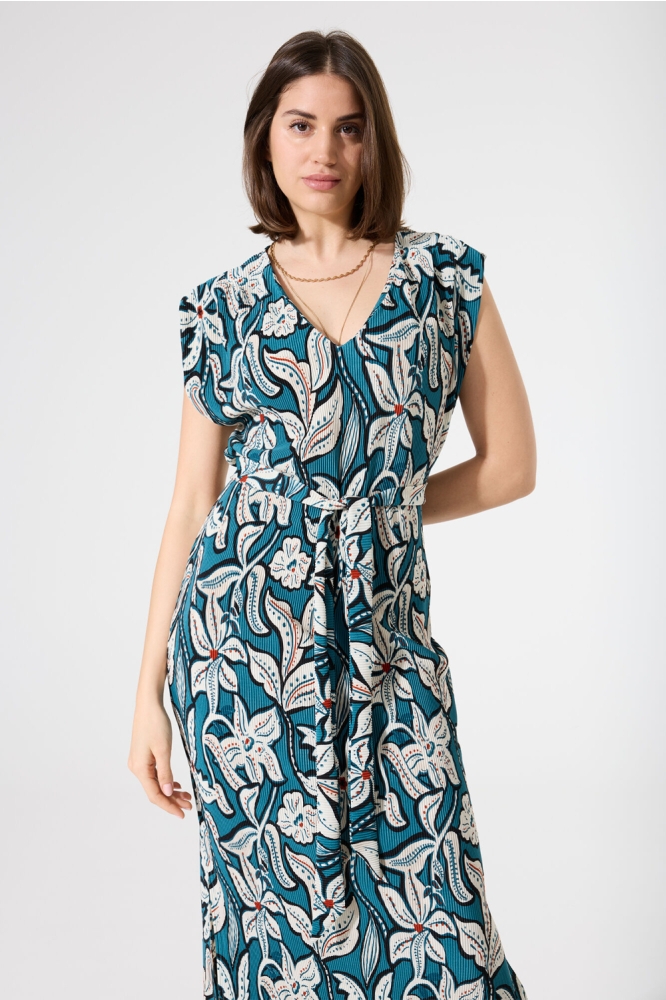JURK MET PRINT G50284 5079 Blue Lagoon